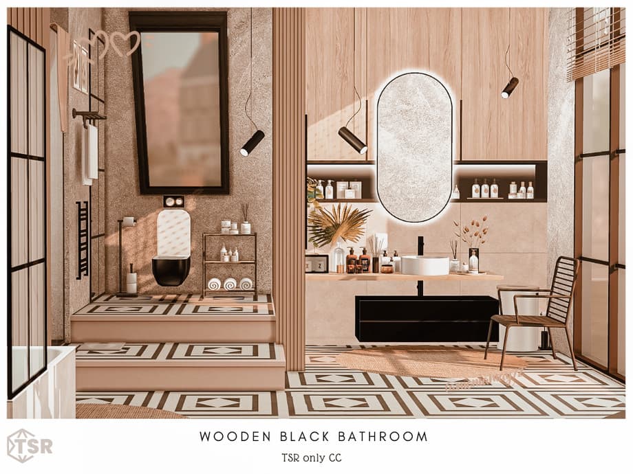 Галерея мода Ванная комната Wooden Black CC (лот) #2
